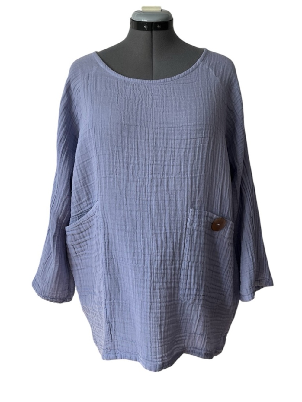 Shannon Passero crinkle cotton popover tunic top M